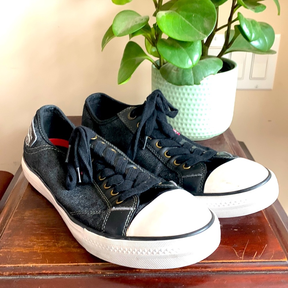 Levi’s black denim sneakers shoes
